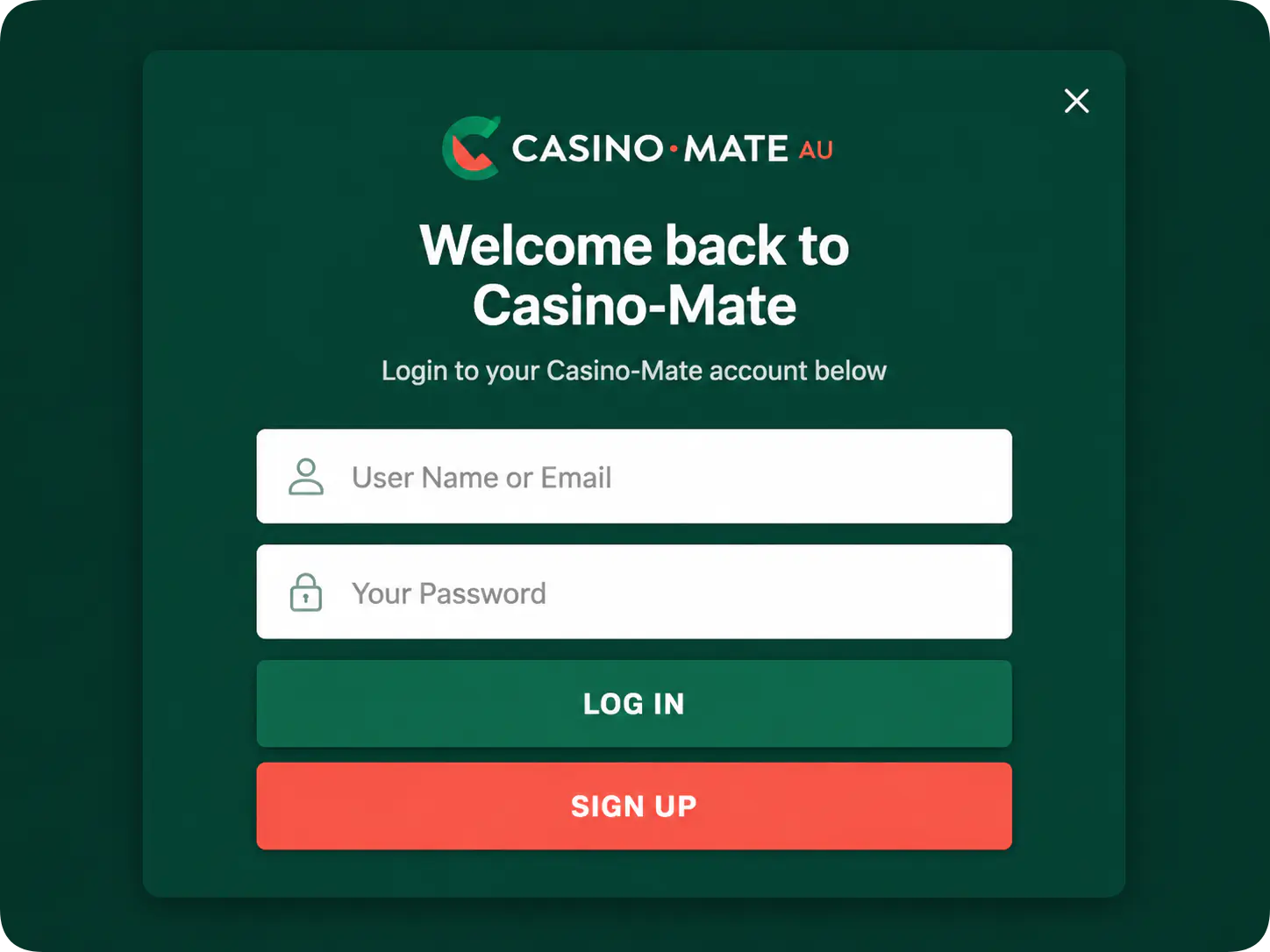 Casino Mate sign up
